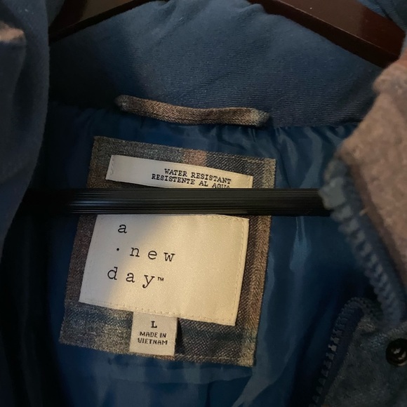 A New Day Plaid Hooded Puffer Jacket - Picture 7 of 7